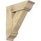 Ekena Millwork Traditional Traditional Rough Sawn Bracket w/ Offset Brace, Douglas Fir, 8"W x 24"D x 28"H BKT0806X24X28TRA01RDF - alternate 1